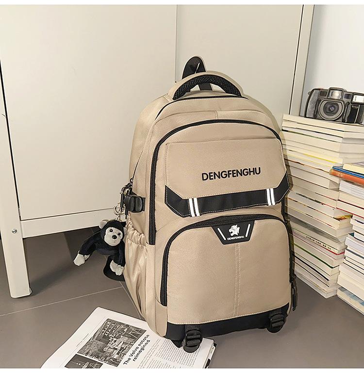 Schoolbag Korean ins new high-value retro fresh trendy cool niche design backpack couple lightweight travel backpack
