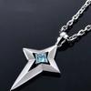 New Mens Meteor Pendant Cross Necklace for Men and Women Japanese and Korean Blue Star Shaped Domineering Pendant