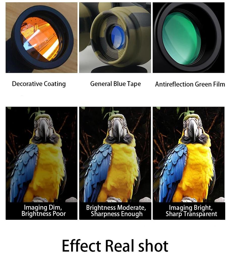 Mini Portable Powerful Binoculars Professional 50000m Hd Telescope Foldable Monocular Long Range Bak4 Prism For Outdoor Camping