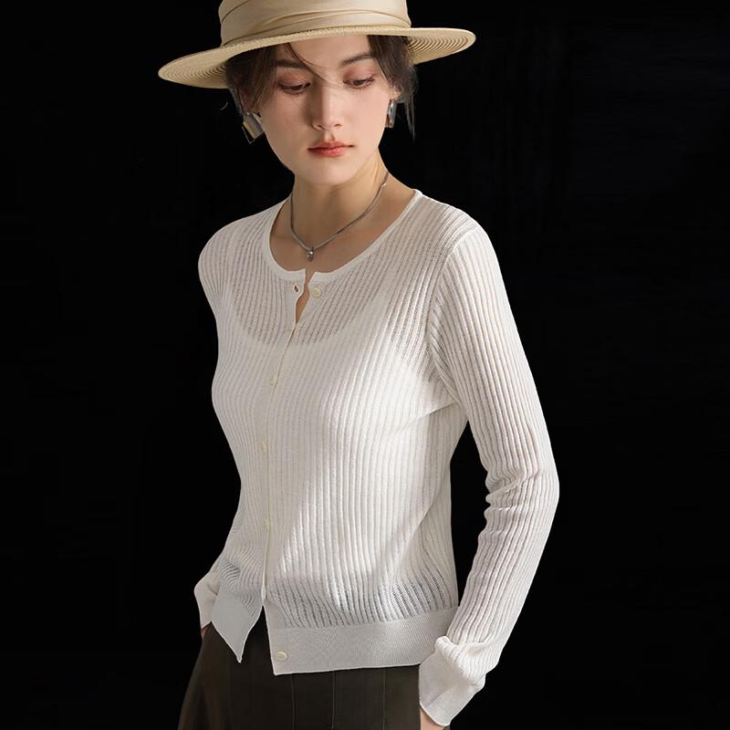 Women's French Elegant Wool Linen Blend Lightweight Knit Top