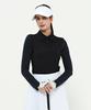 DUVIK Women'S Wide Collar Cooling Long Sleeve T-Shirt Dd2Wts102Bk