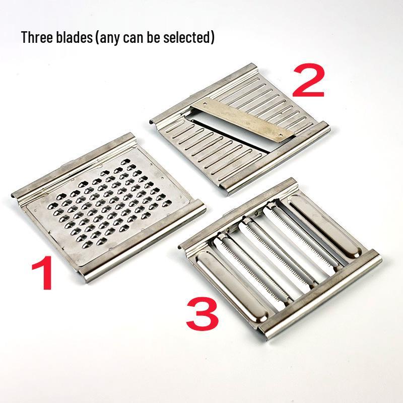 Stainless Steel Manual Vegetable Cutter & Grater - Multifunctional Slicer and Shredder