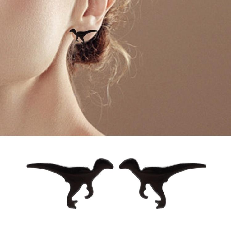 4 Pairs Dinosaur Earrings Fun Stainless Steel Ear Studs Dinosaur Ear Jewelry Suitable for Fashionable Teens Present