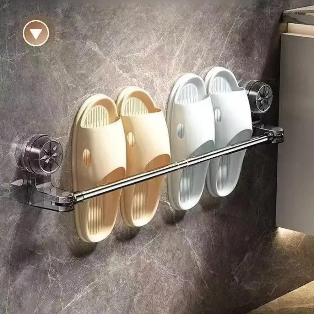 Stainless Steel Kitchen Bathroom Towel Rod Suction Cup Wall Mounted Storage She Gifts Bath Holder