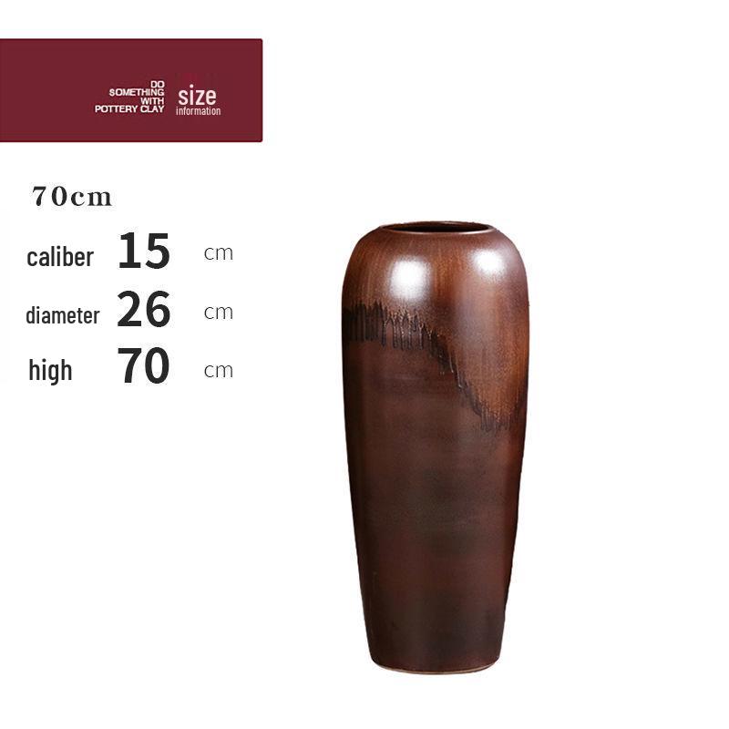 Retro Ceramic Floor Vase for Living Room and Hotel Décor