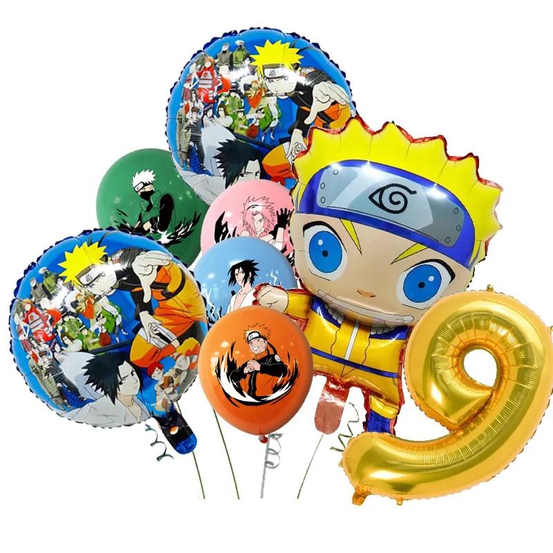 Naruto Dekorace Kreslené Narozeninové Deco Čelenka Party Suvenýry Batoh Plakát Jednorázové Party Nádobí Ubrus Talíře Hrníčky