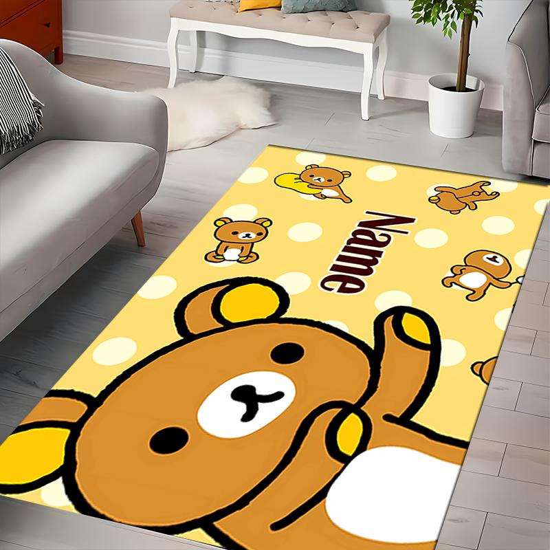 Custom personalization San-X Rilakkuma Area Rug - Perfect For Kitchen, Bathroom,Laundry Room Decor Large Size Available,Gift All Seasons