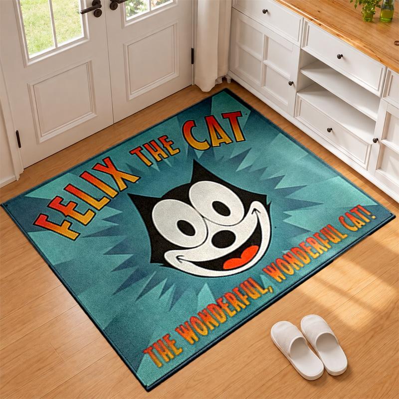 Felix the Cat Carpet Door Mat for Living Room or Bedroom Protective Mat Under Chair Office Decoration Christmas Gift Birthday Present