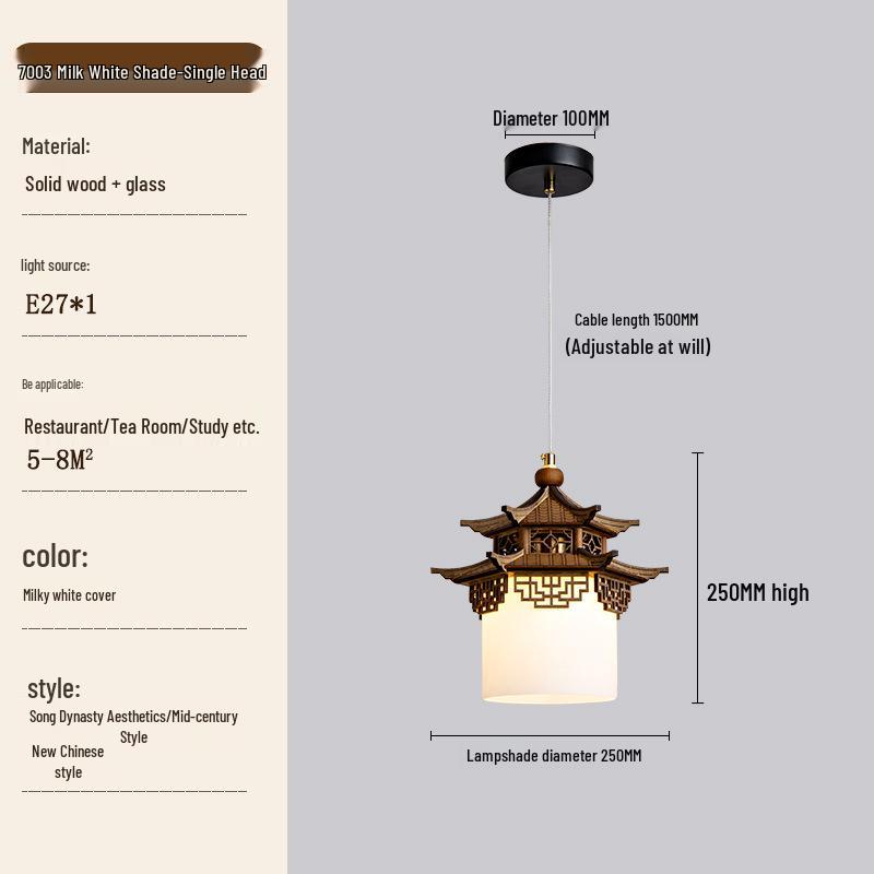 Zen Tea Room Pendant Light - Song Dynasty Style for Temples and B&Bs