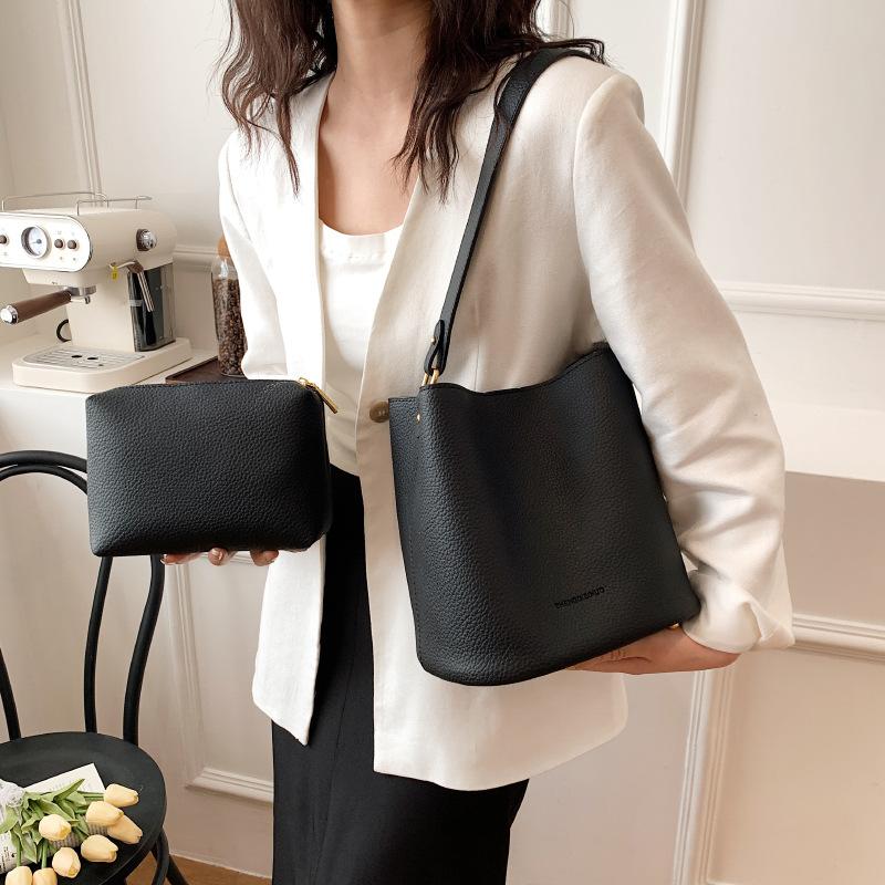 

Модная женская сумка-тоут, универсальная, новая сумка через плечо чёрный