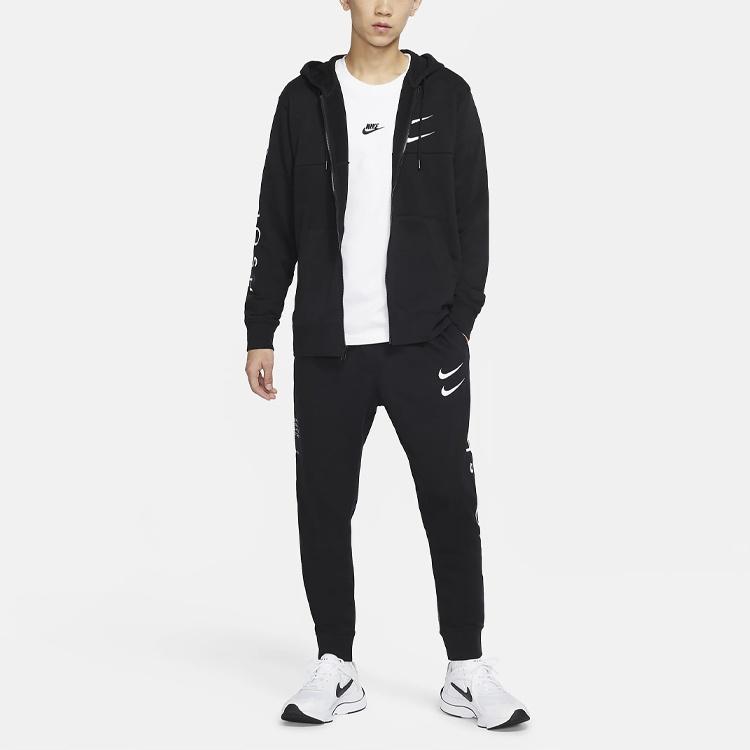 Nike Sportswear Swoosh Logo Tracksuit Bottoms Men Black Men's CU3932-010