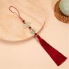 Easy Attach Tassels Pendant For Keys Bags Decoration Stylish Fan Design Keychain Ornament Polyester Accessory