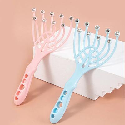 Cabeça massageador bola simplificada corpo relaxamento rolo de massagem do couro cabeludo para o crescimento do cabelo mão alívio do estresse do cabelo ajuda