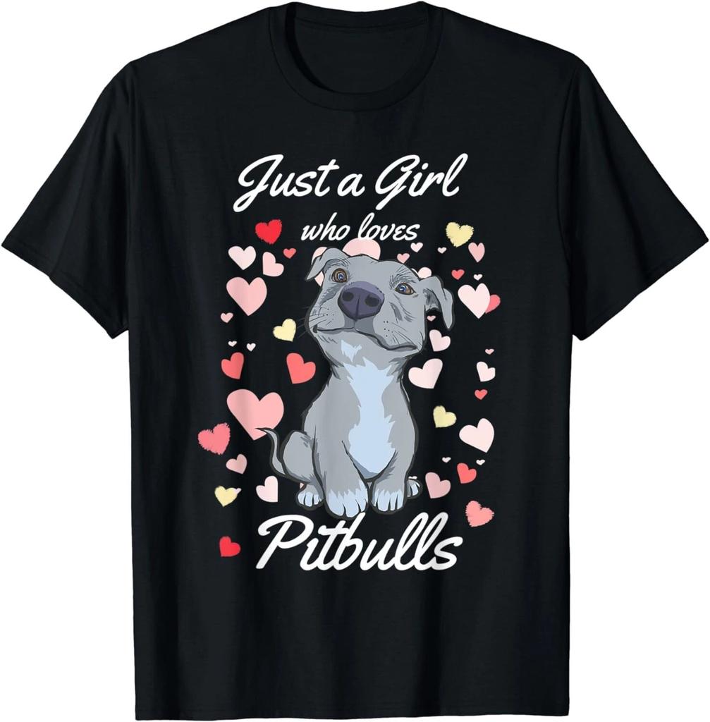 Just a girl who loves pitbulls pibble mom hearts Gift Unisex T-Shirt