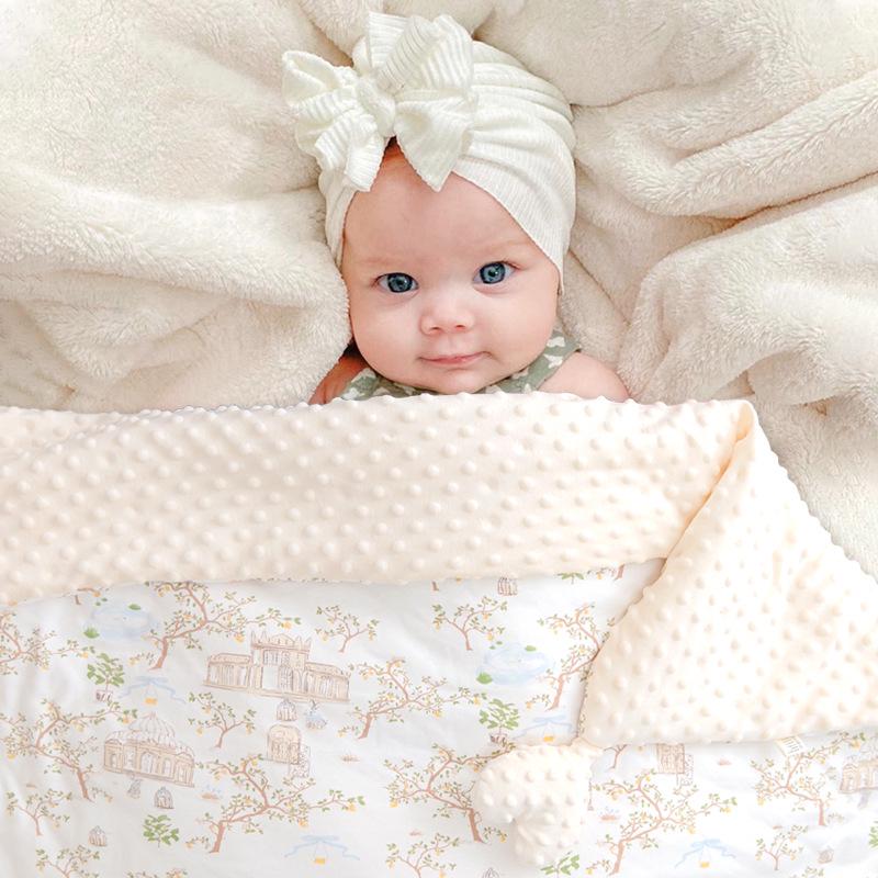 Autumn Winter Baby Blanket with Removable Inner Layer - Soothing Swaddle for Newborns and Toddlers.