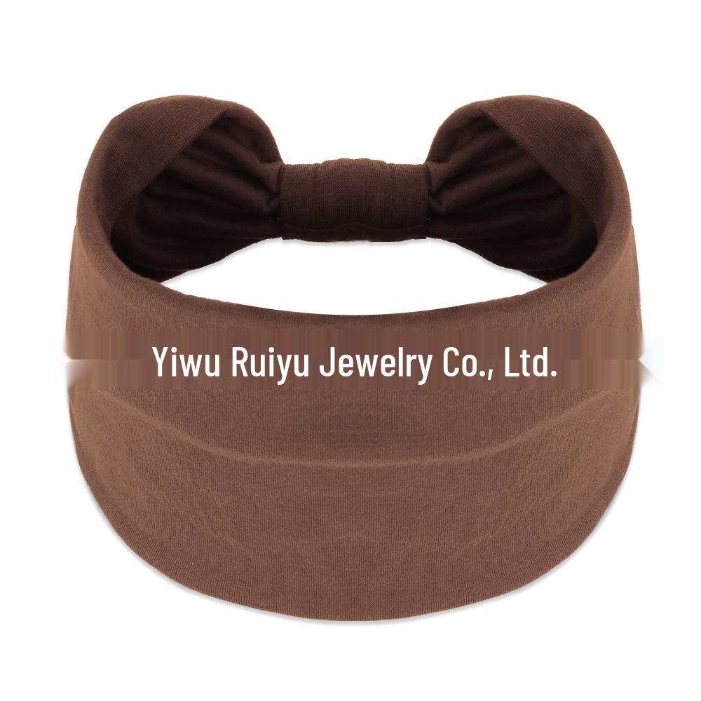 Cross-Border Women's Wide Cotton Elastic Sports Headband