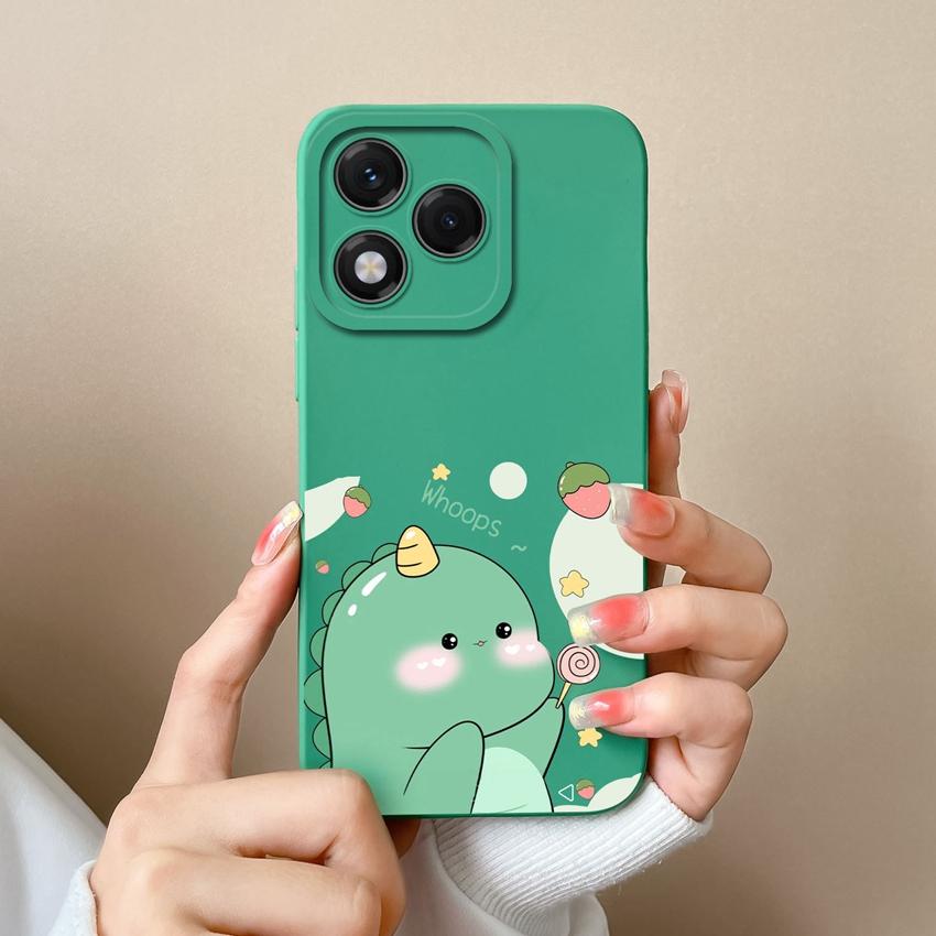 Phone Covers For Huawei Honor X9c X6b X7c X60 X5b 400 Lite X8 X8c Angry Dinosaur Patterns Soft Liquid Silicone Dustproof Shell For Huawei Bumper Cases