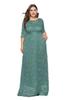 Plus Size Women's Four Seasons Bridesmaid Dress Banquet Annual Meeting Lace Pocket Dress