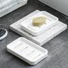 Simple Household Bathroom Plastic Soap Box Drain Creative Large Double Layer Thickened Shelf Dispenser Soap Rack Dish Plate Case