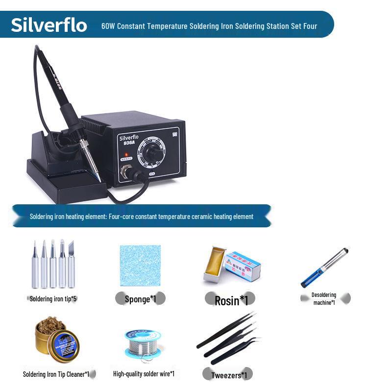 936 High-Power 60W Adjustable Temperature Soldering Station for Mobile & Computer Repair