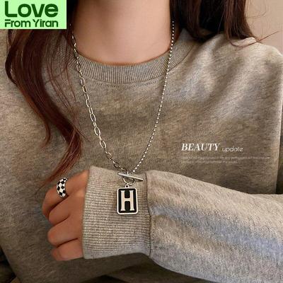 New Sweater Chain  Trend Personality Letter H Pendant Necklaces For Women Simple Chain Necklace Jewelry Wholesale