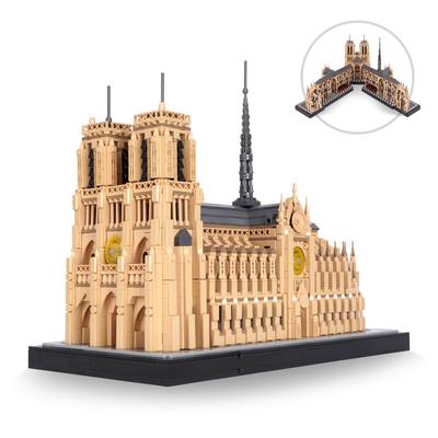 LULUFUN Mikro Stavebnice Notre Dame Rozšiřitelná Mini 3D Montáž 5210 Notre Dame pro Děti a Vánoční Dárek Hračka, Katedrála, Kostky, Puzzle, Sada,