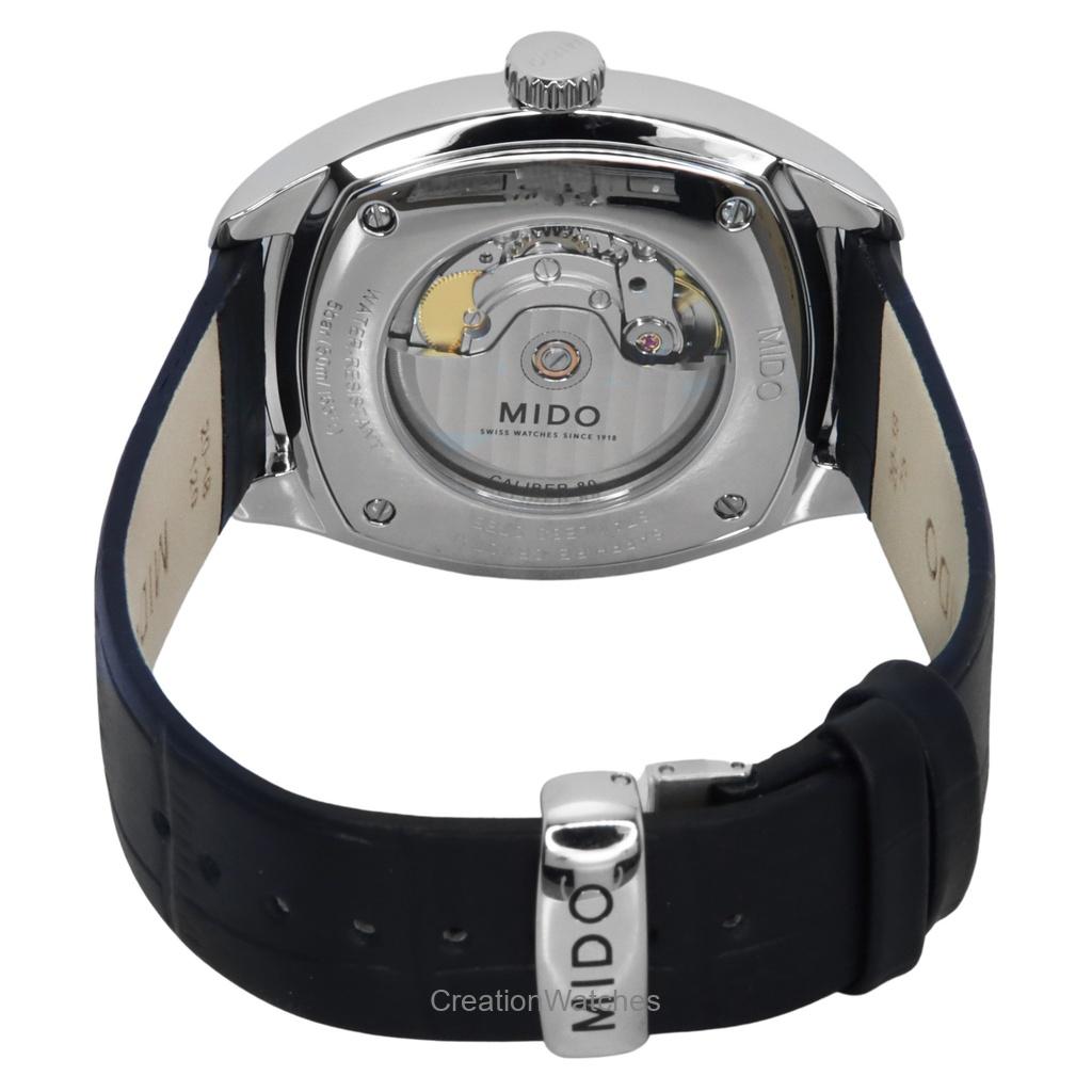 Mido Belluna Royal Gent Black Leather Strap Blue Dial Automatic M024.507.16.041.00 Men's Watch