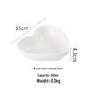 Pure White Heart-Shaped Ceramic Bowl and Plate Set - Ideal for Fruit, Salad, Sauce, Baking, and Soup.
