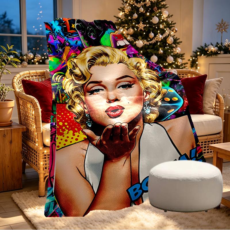 Singer Print Blanket - Soft & Comfortable, for Bedroom, Travel, Sofa, Home Decoration - Birthday Christmas Gift for Friend