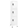 Vidaxl Lockable Cabinet, White, 38X45X180 Cm, Steel