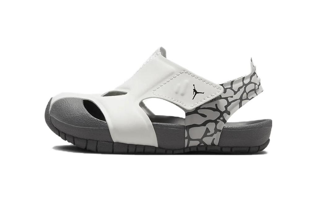 Jordan Flare TD Slip Resistant, Abrasion Resistant, Breathable Children's Sandals White Black Infant And Toddler CI7850-100