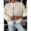 Autumn New Women clothes Western Style Solid Embroidered Short Zipper Clip Thin Gram Cotton-padded jacket High Waist Zip-up Top