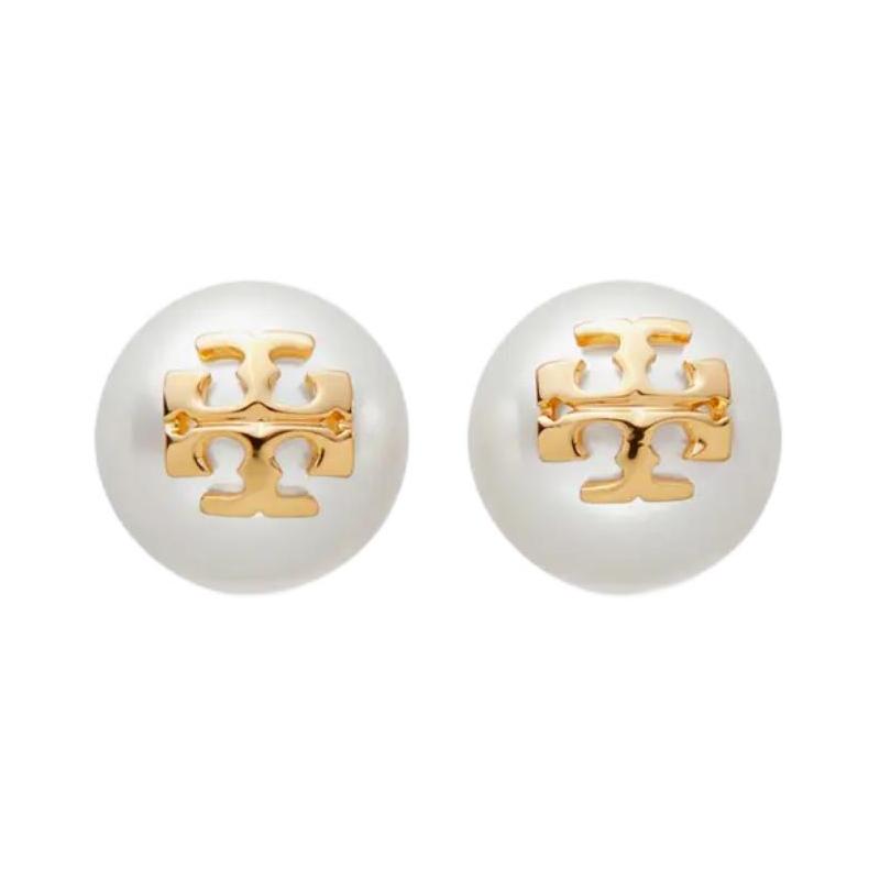 TORY BURCH Exquisite and beautiful crystal pearl earrings for women 18151-110-Ivory/Tory Gold F золотой