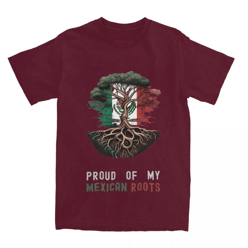 T-shirt Nouveauté Fière De Mes Racines Mexicaines Homme Femme Coton J'aime le Mexique Drapeau T-shirt Vêtements Originaux