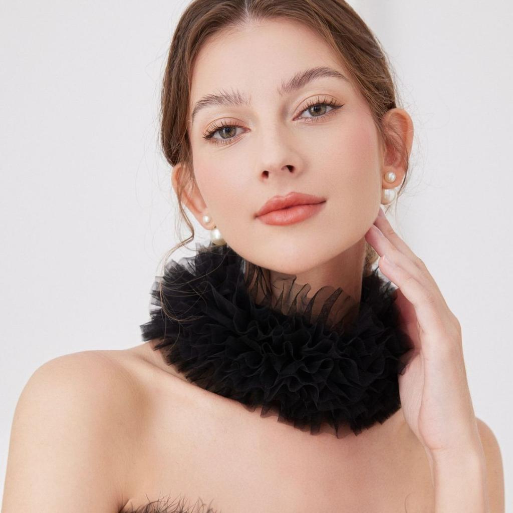 Schnürbarer Abnehmbarer Falscher Kragen Frühling Mädchen Kleidung Schulter Halskette für Hemd Falsche Kragen Schal Bekleidungszubehör