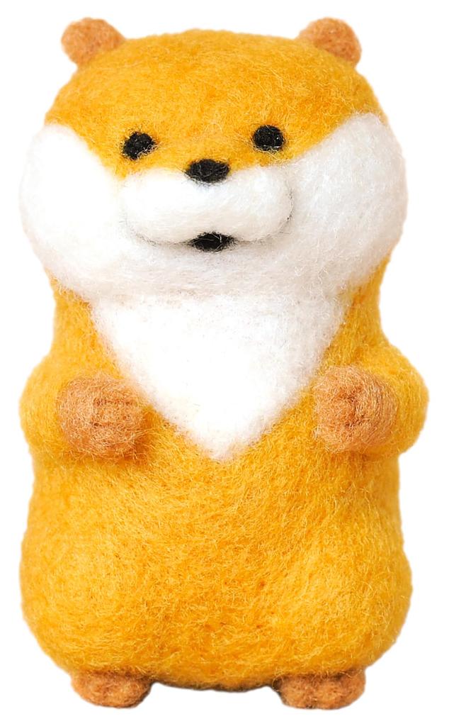 A lying otter made with needle felting cute,