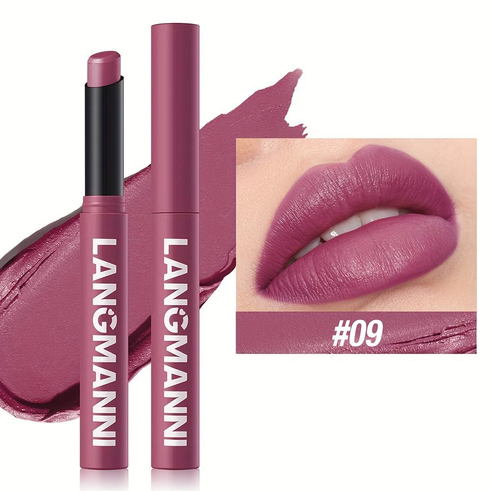 Matte Lipstick Crayon Highly Pigmented Long-Lasting Moisturizing Lipstick Natural Hydrating Finish Available In Berry Coral Pink and Red Shades
