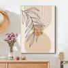 Nordic Bohemian Canvas Painting Vintage Minimalist Line Leaf Wall Art Geometric Prints For Modern Living Room Home Decor Unframed