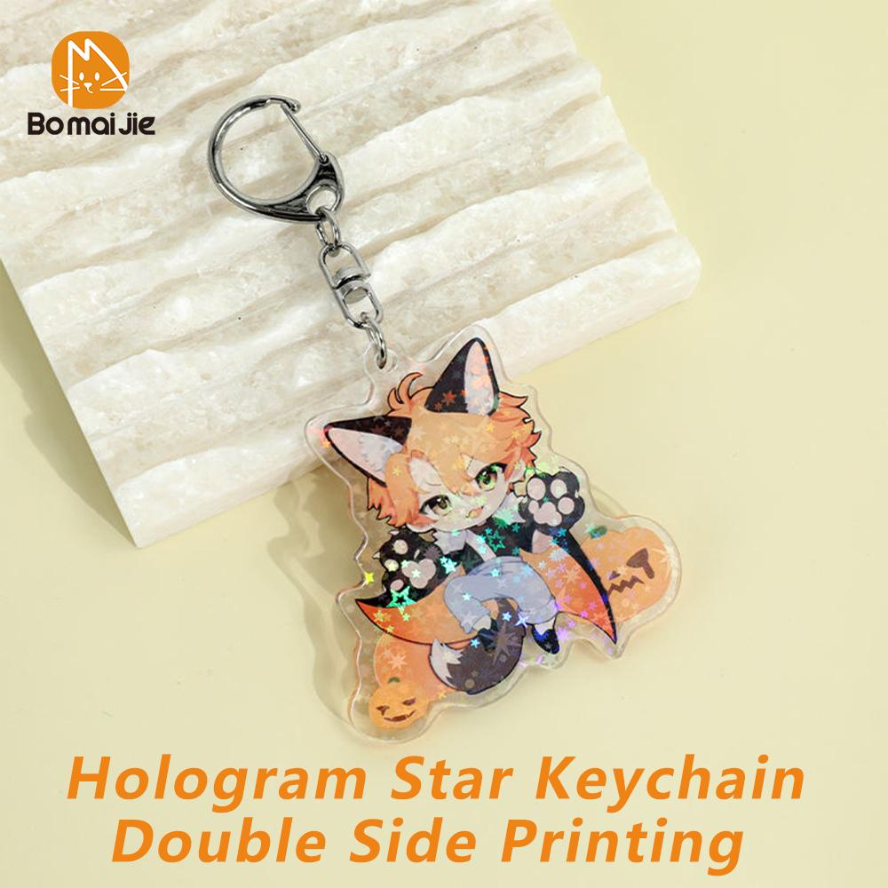 

Personalized Custom Anime Keychain Cartoon Acrylic Key Chain Photo Transparent Printing Design Game Keychains 2.5in(63.5mm)