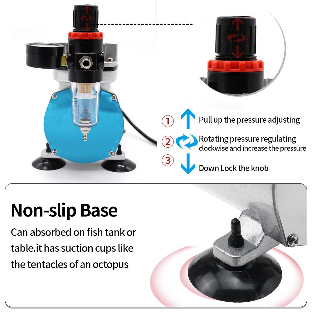 110/220V 50-60Hz 23-25L/min Piston Airbrush Compressor Portable High Pressure Spray Guns Pump For Spraying
