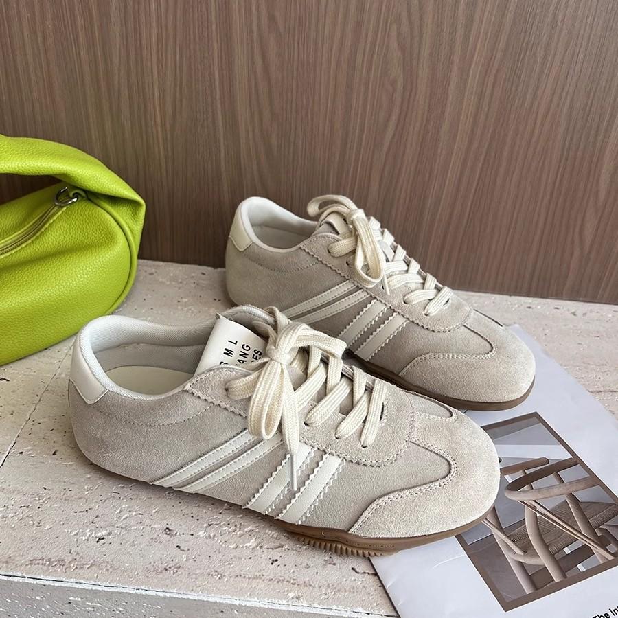 Cowhide version~ Casual sports women's shoes 2025 new spring flat-bottomed non-slip versatile German training shoes women's soft baseplate shoes