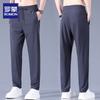 Luomeng Men's Ice Silk Straight Casual Trousers