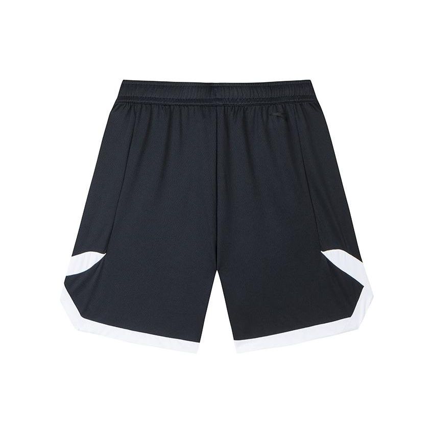 Anta Color Block Mid Rise Drawstring Straight Leg Casual Shorts Men Shorts Basic-Black Pure-White 152421314-3