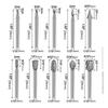 10 Piezas HSS Juego de Brocas Fresadoras Rotativas Herramientas para Desbastar Corte de Madera DIY Fresado Tallado Cabezal de Rectificado Eléctrico Herramienta de Grabado