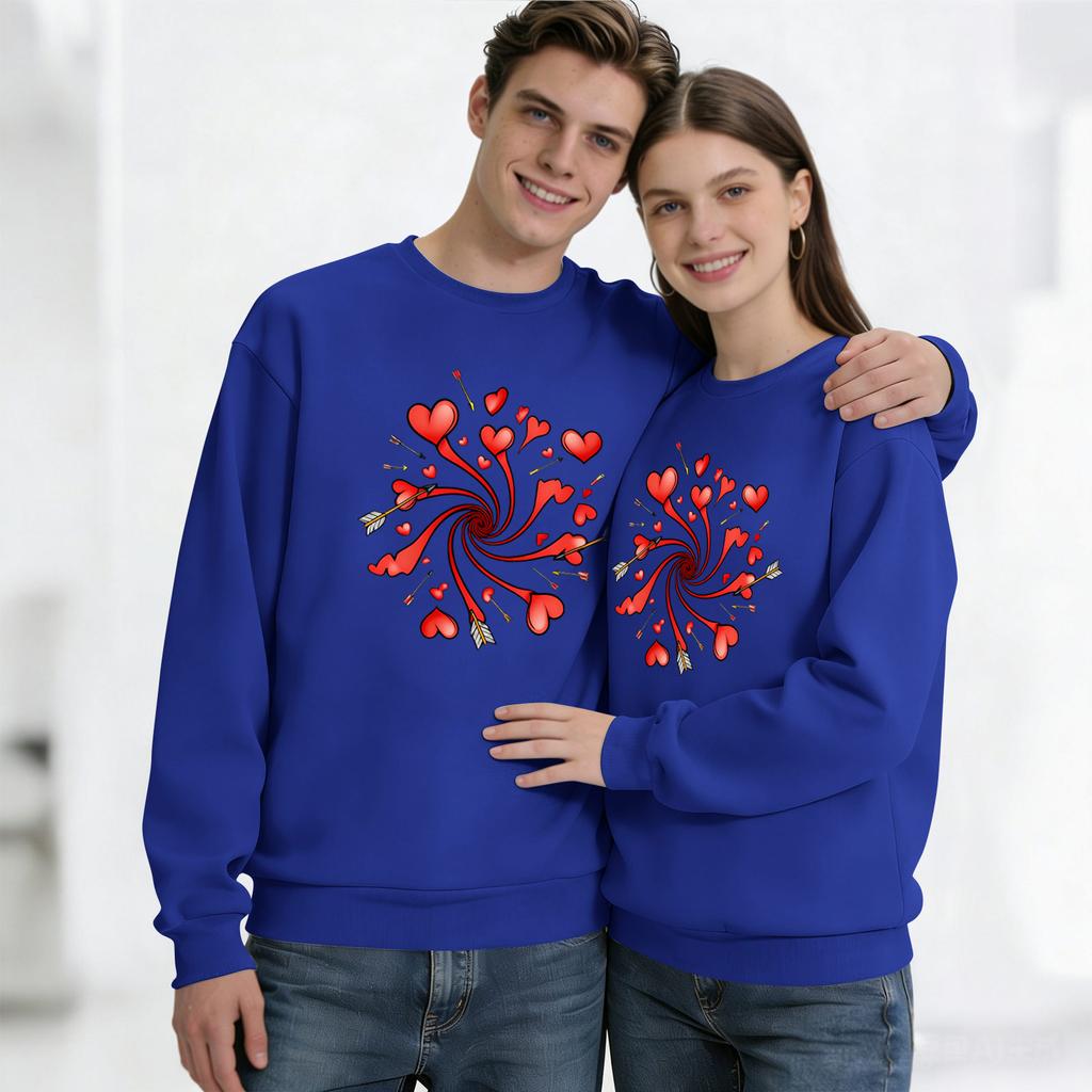 Men's Round Neck Long Sleeve Top, Unisex, Couple Casual Sports Top
