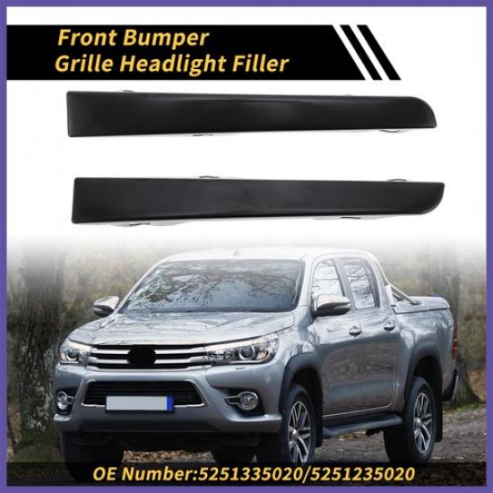 Pair Front Bumper Grille Headlight Filler for Toyota Tacoma No.5251335020