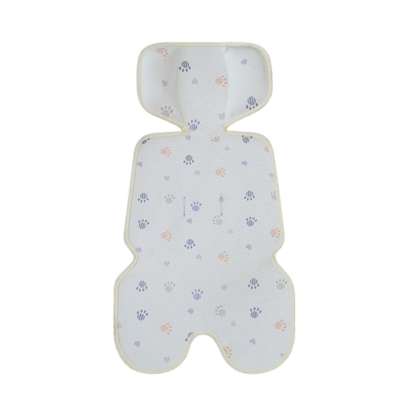 Breathable Baby Strollers Seat Cushion Summer Ice Silk Cooling Pad with/with Shoulder Belt Sleeve for Infants