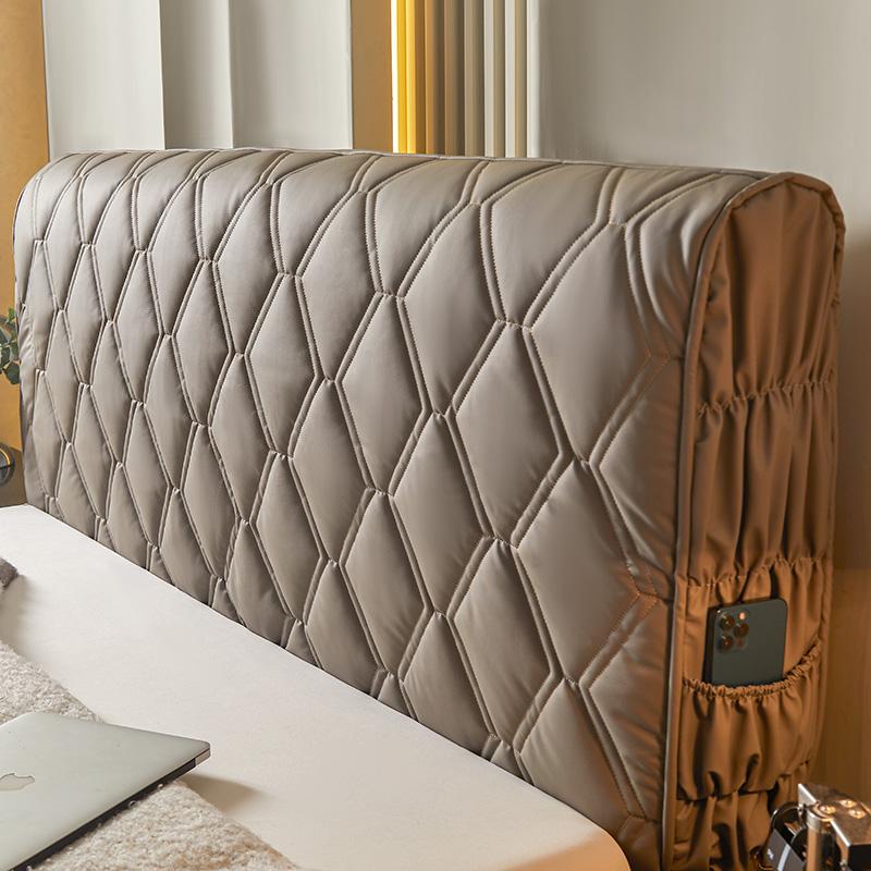 

Утолщенный чехол на изголовье кровати с защитой от кошачьих царапин, роскошный стеганый чехол из искусственной кожи «все включено», прикроватный пылезащитный чехол W190xH70cm