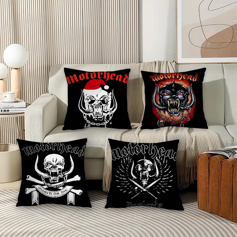 Federa Cuscino Banda Rock M-Motorhead Cuscini da Ufficio Adatti per Divano Auto Camera da Letto Copricuscino Decorativo