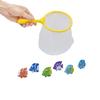 Fishing Game for Children with Net and 6 Colorful Fish Ideal for the Bath the Pool or Outdoor Water Games